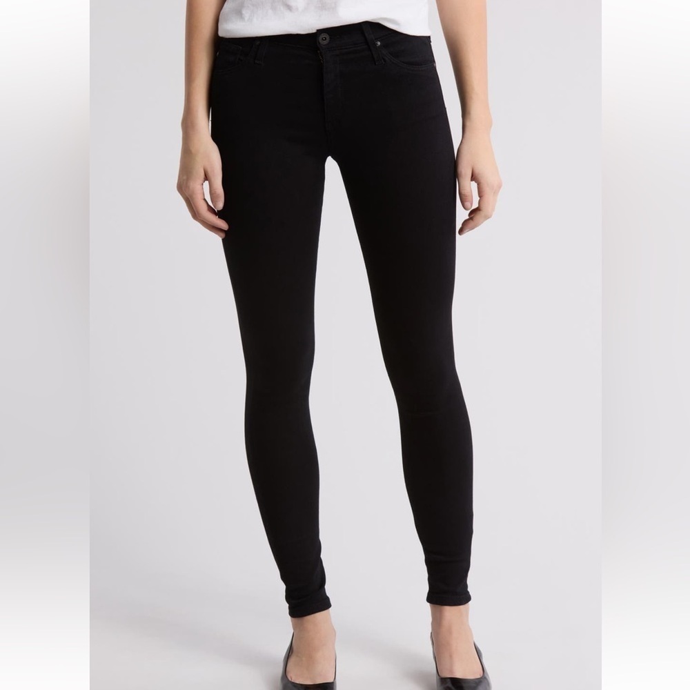 AG The Farrah High Waist Skinny Jeans in Opulent Black Size 23 NWT
